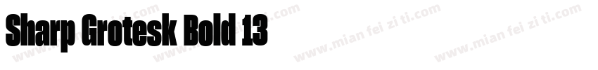 Sharp Grotesk Bold 13字体转换